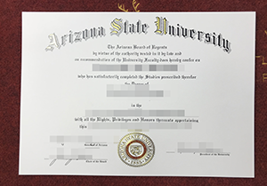 Arizona State University diploma sample