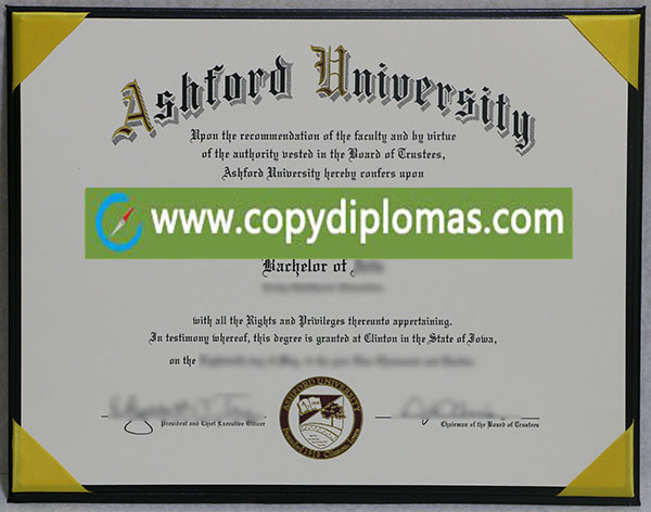 Ashford University diploma