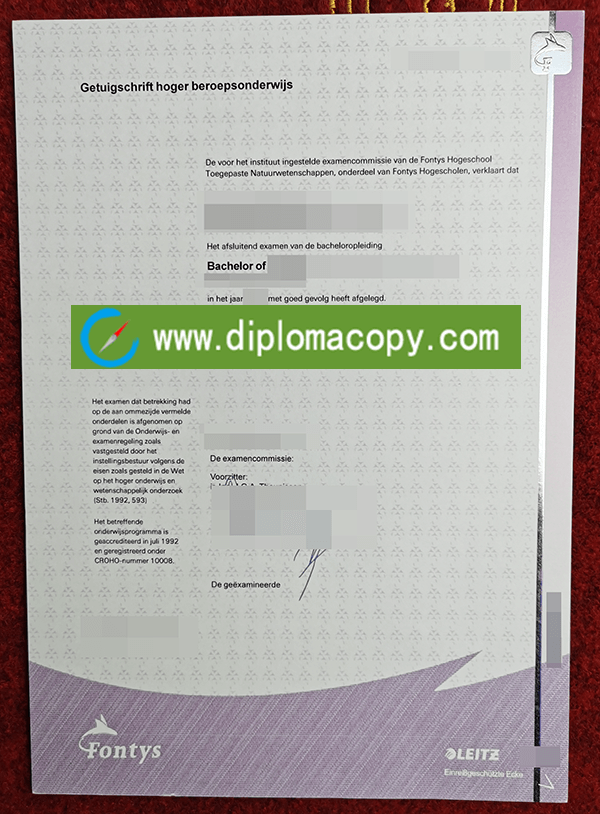 Fontys Hogescholen fake diploma