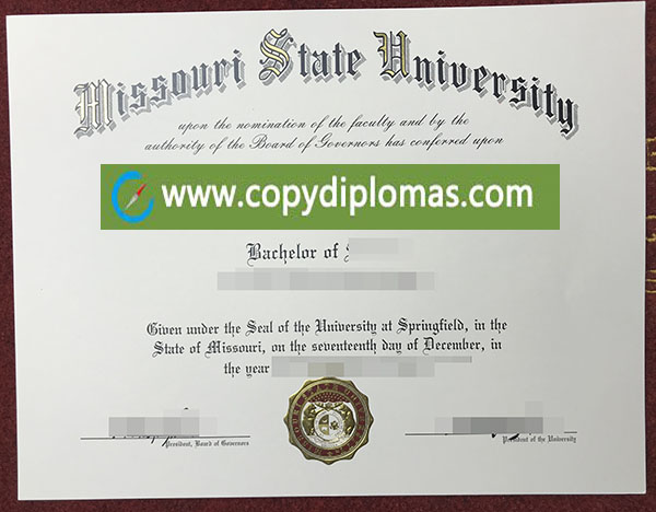 Missouri State University diploma