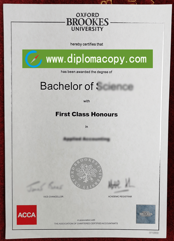 Buy Oxford Brookes University fake diploma