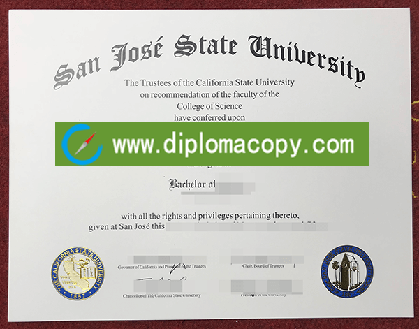 San Jose State University degree sample