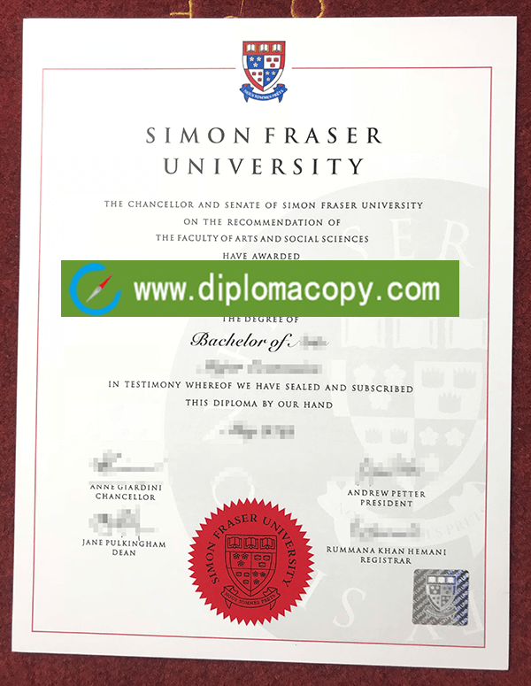 fake Simon Fraser University diploma sale