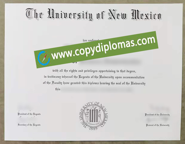 University of New Mexico diploma