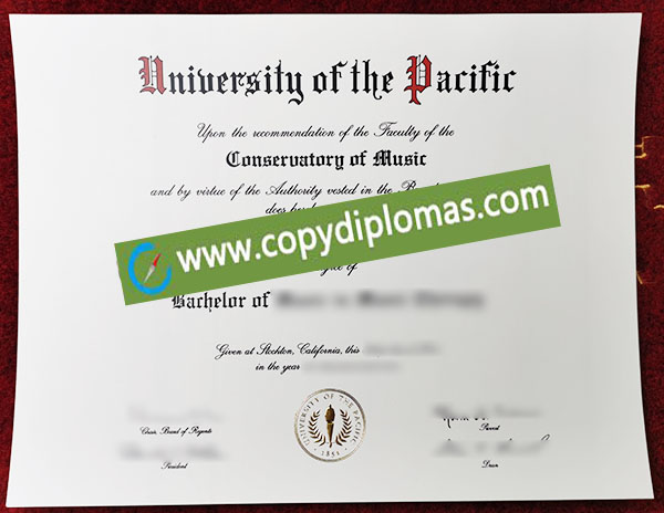 University of the Pacific diploma