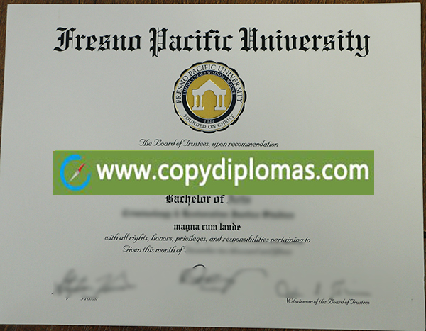 Fresno Pacific University diploma 