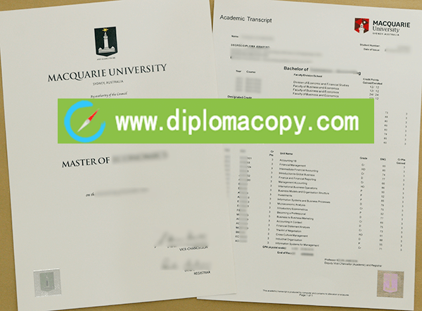 Buy fake Macquarie University Diploma and Transcript