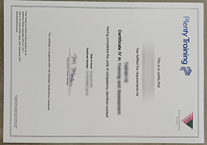 Plenty Training diploma