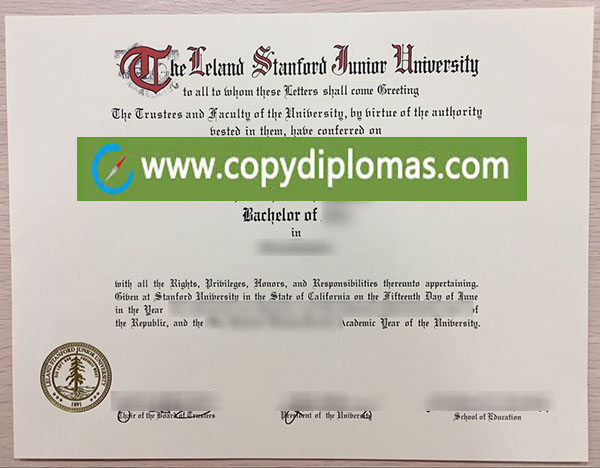 Stanford University diploma