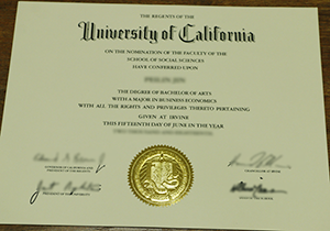 UC Irvine diploma sample