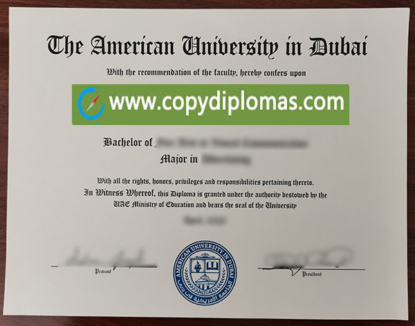 American University in Dubai diploma