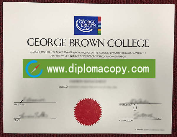 George Brown College fake diploma