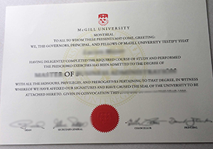 Buy McGill University fake diploma