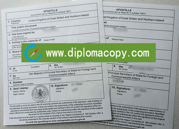 Buy fake UK Apostille