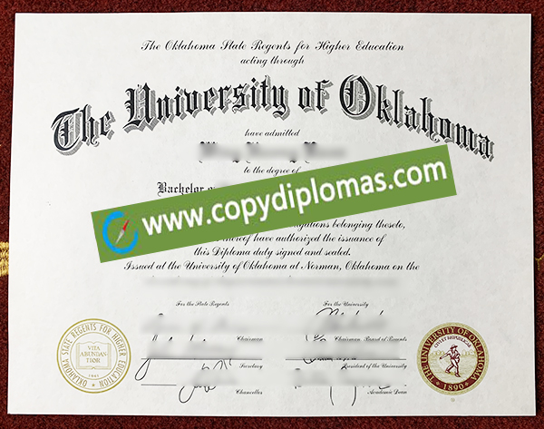 University of Oklahoma diploma