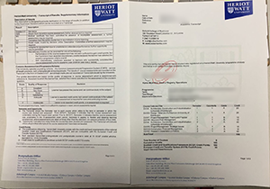 Heriot-Watt University transcript sample