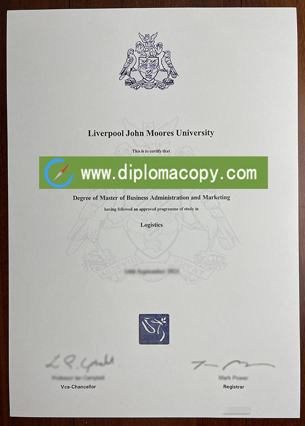 Liverpool John Moores University diploma