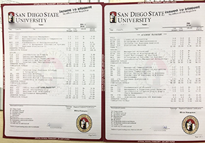 SDSU transcript