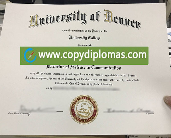 University of Denver diploma