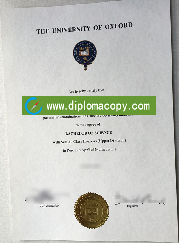 University of Oxford diploma