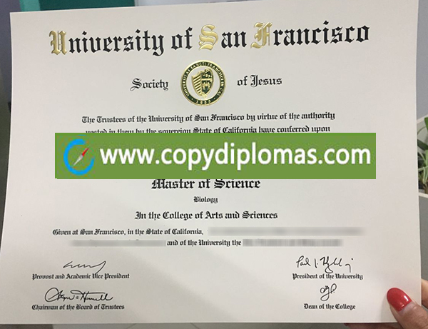 University of San Francisco diploma