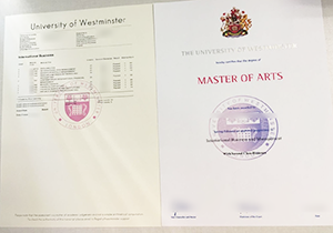 Buy University of Westminster fake diploma/ transcript