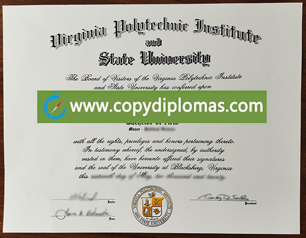 Virginia Polytechnic Institute diploma