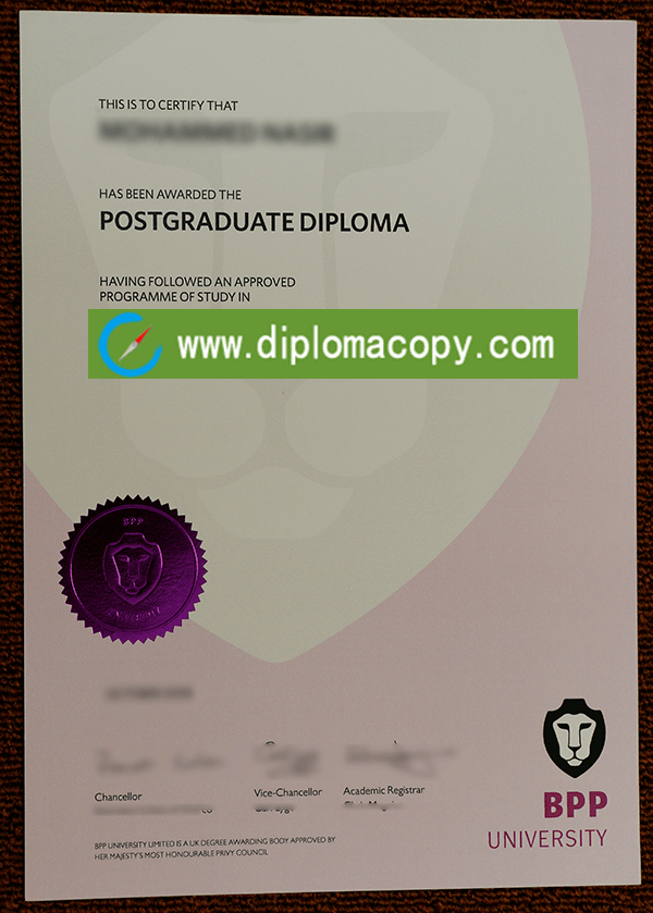 BPP university postgraduate diploma, buy BPP fake degree