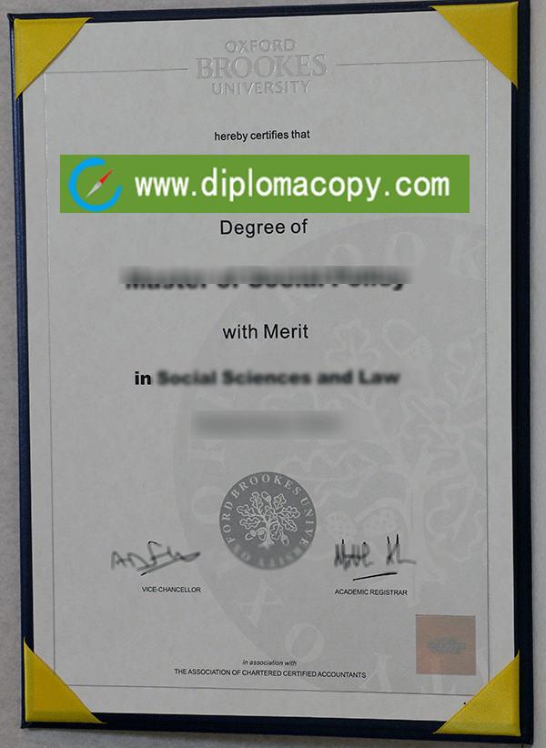 Oxford Brookes University diploma