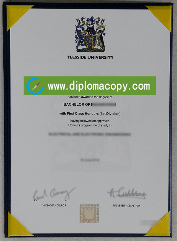 Teesside University diploma