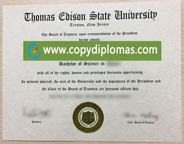 Thomas Edison State University diploma