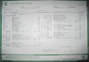 Buy fake Touro College transcript