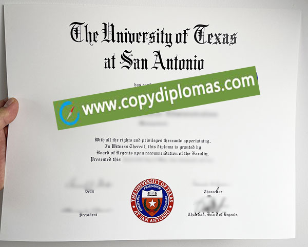 University of Texas at San Antonio diploma