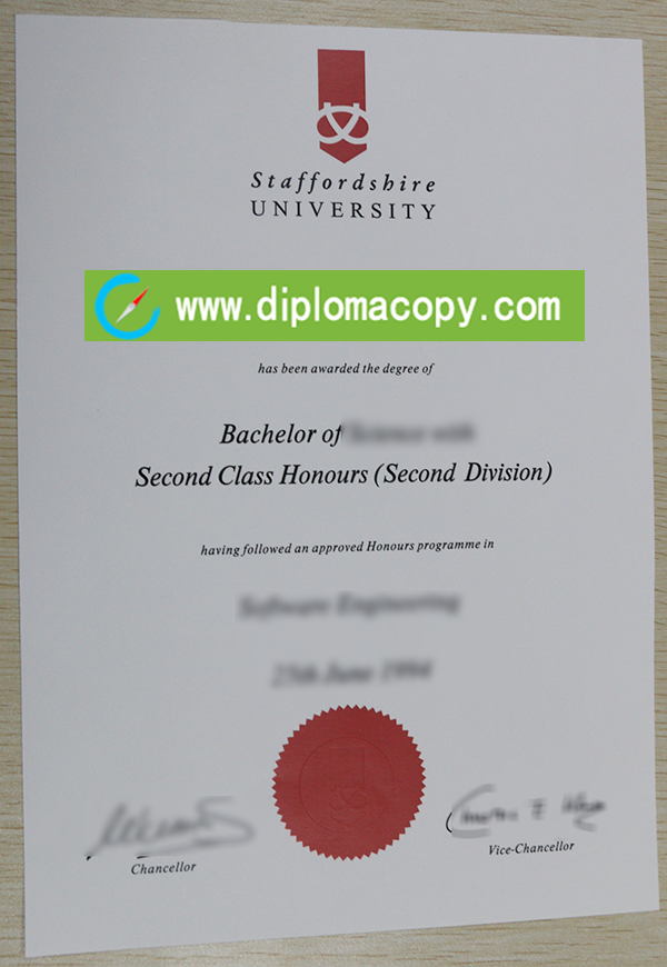 Staffordshire University degree