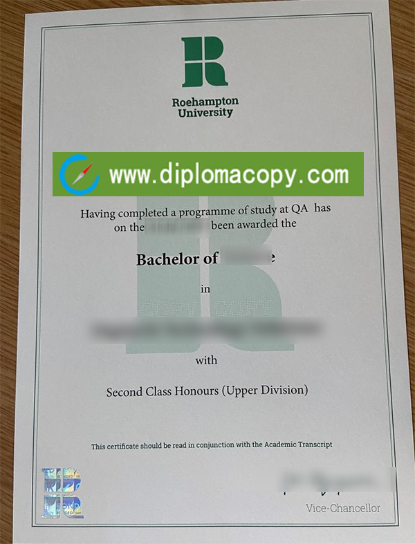 University of Roehampton diploma