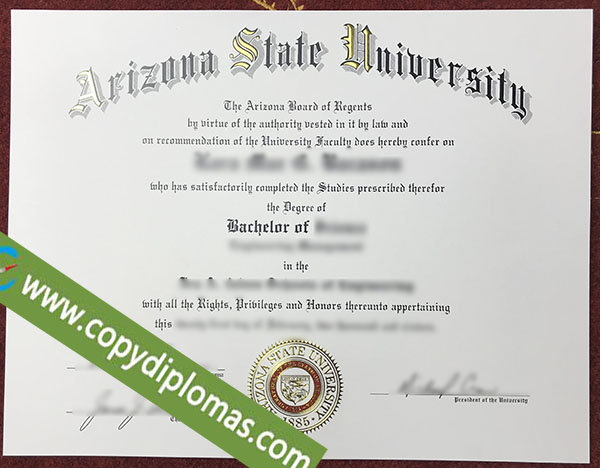 Arizona State University degree