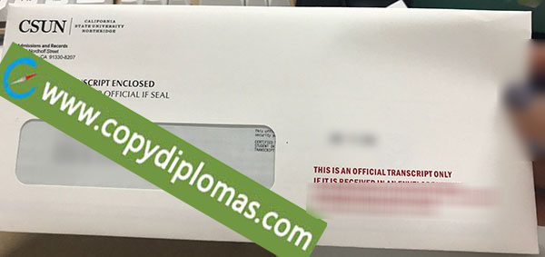 CSUN transcript envelope