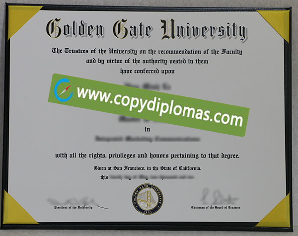 Golden Gate University diploma