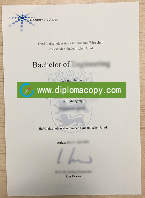 Hochschule Aalen diploma