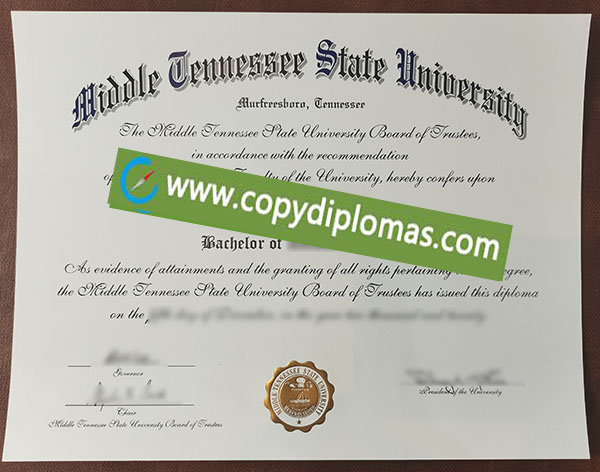 Middle Tennessee State University degree