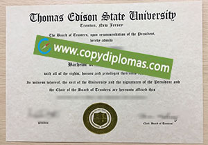 Thomas Edison State University diploma