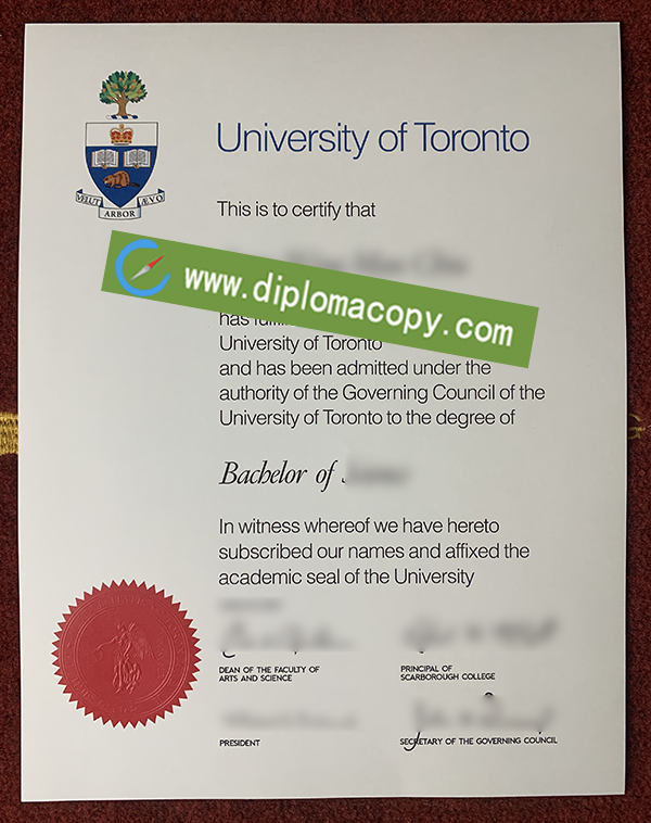 University of Toronto diploma