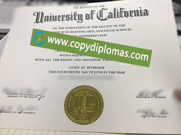 UC Riverside diploma