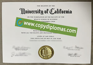 UC San Diego diploma