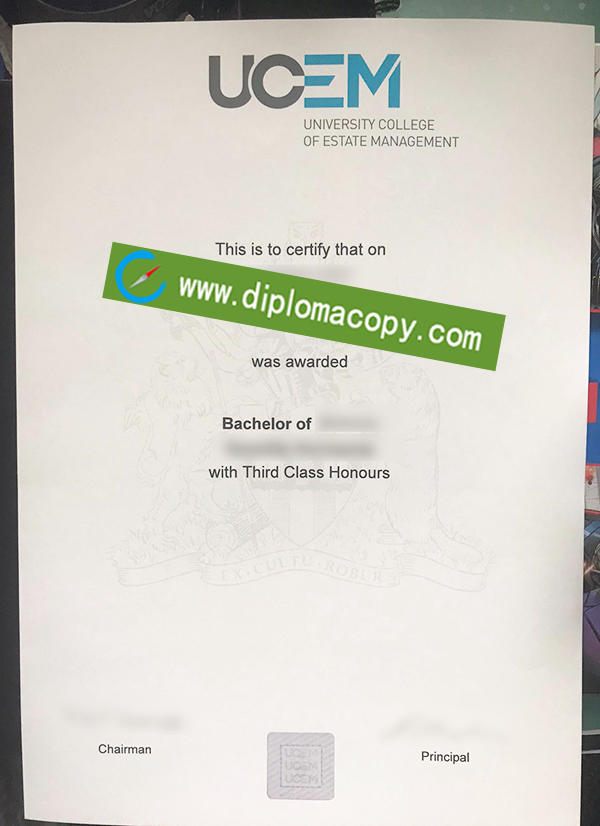 UCEM fake degree, University College of Estate Management diploma