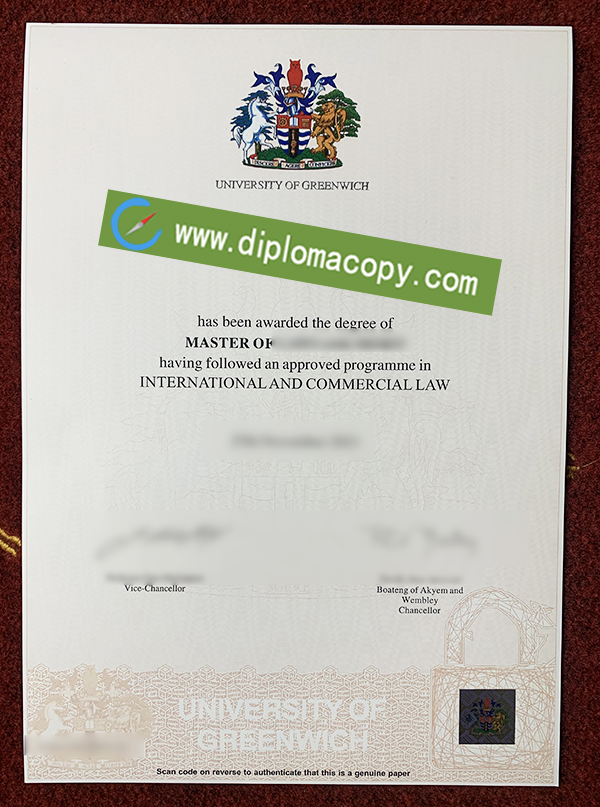 University of Greenwich diploma, University of Greenwich fake degree