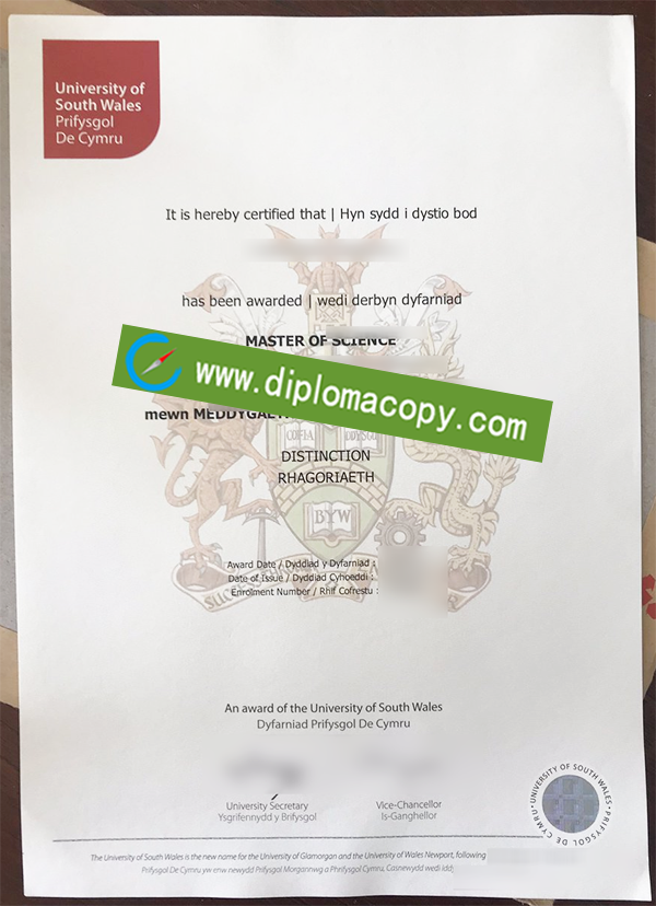 University of South Wales degree, University of South Wales fake diploma