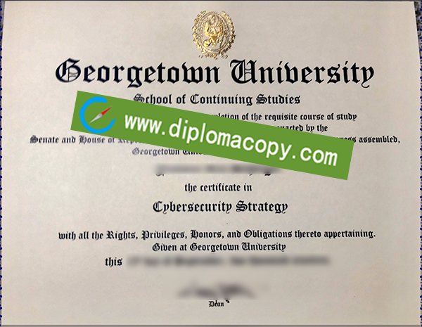 Georgetown University diploma, Georgetown University fake degree