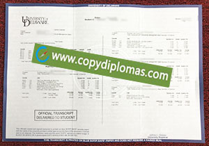 University of Delaware transcript diploma