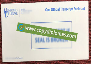 University of Delaware transcript envelope